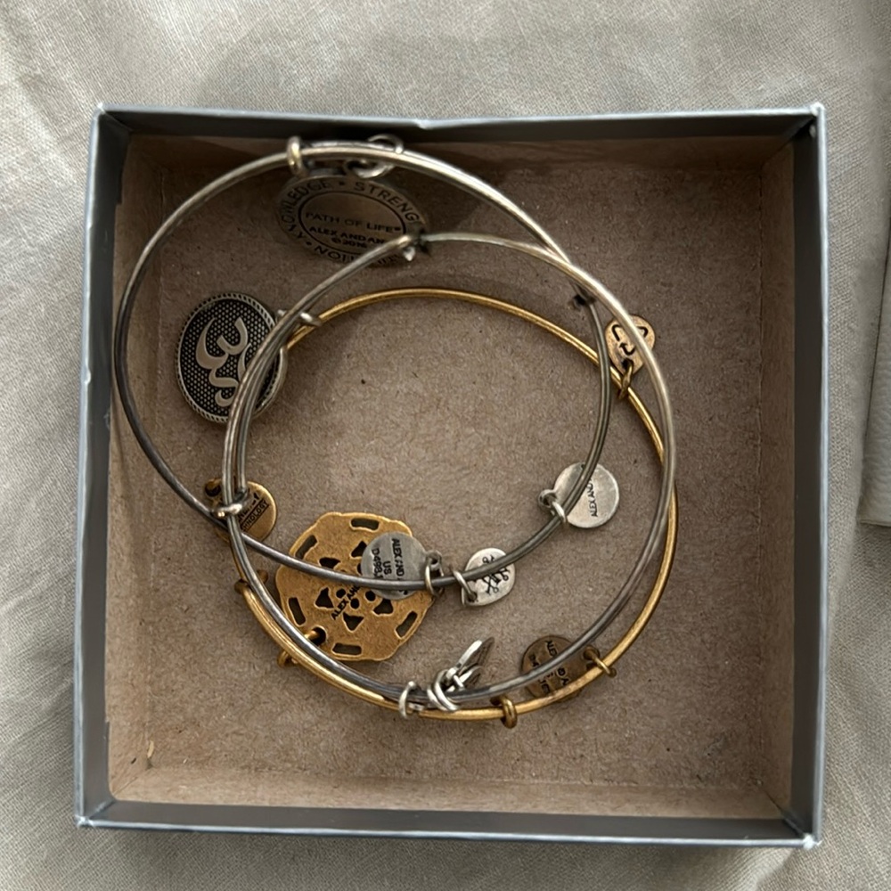 Set of Alex and ani bracelets